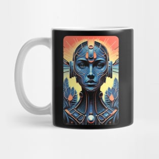 Modern Futurism Contemporary Abstract Female Art Mug